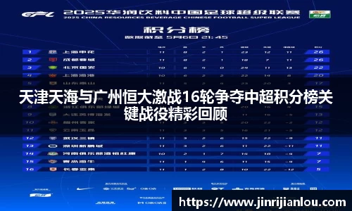 天津天海与广州恒大激战16轮争夺中超积分榜关键战役精彩回顾